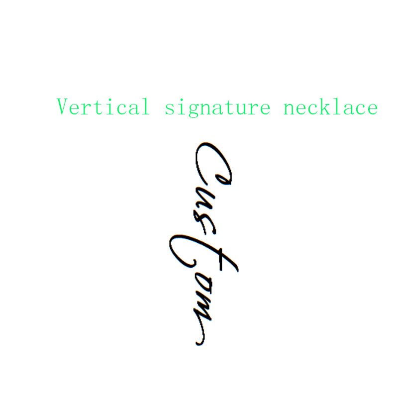 Customize This Vertical Cursive Nameplate Pendant Choker  Necklace