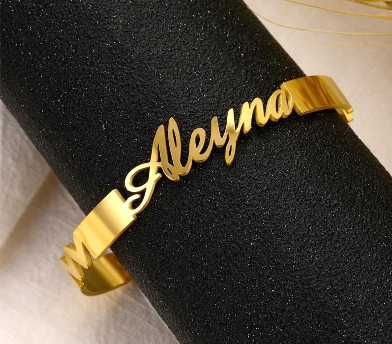 Customize This Bold Adjustable Open Bangle Bracelet