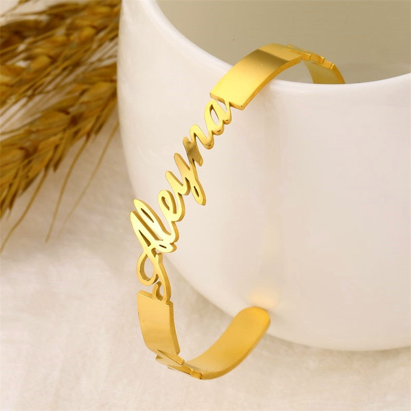 Customize This Bold Adjustable Open Bangle Bracelet