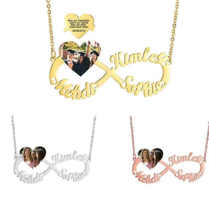 Customize This Infinity Personalized Heart Photo Necklace