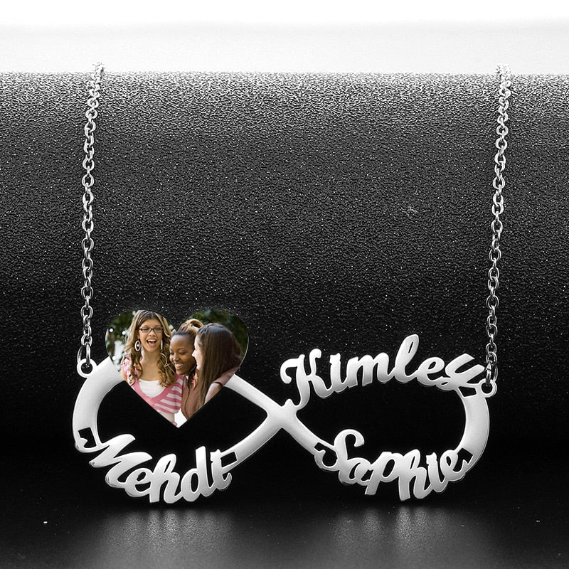 Customize This Infinity Personalized Heart Photo Necklace