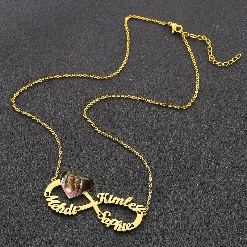 Customize This Infinity Personalized Heart Photo Necklace