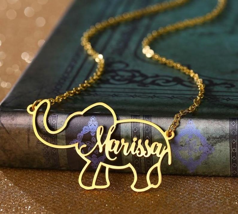 Customize This Personalized Elephant Pendant