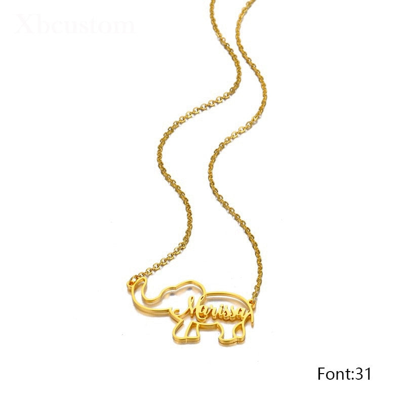 Customize This Personalized Elephant Pendant