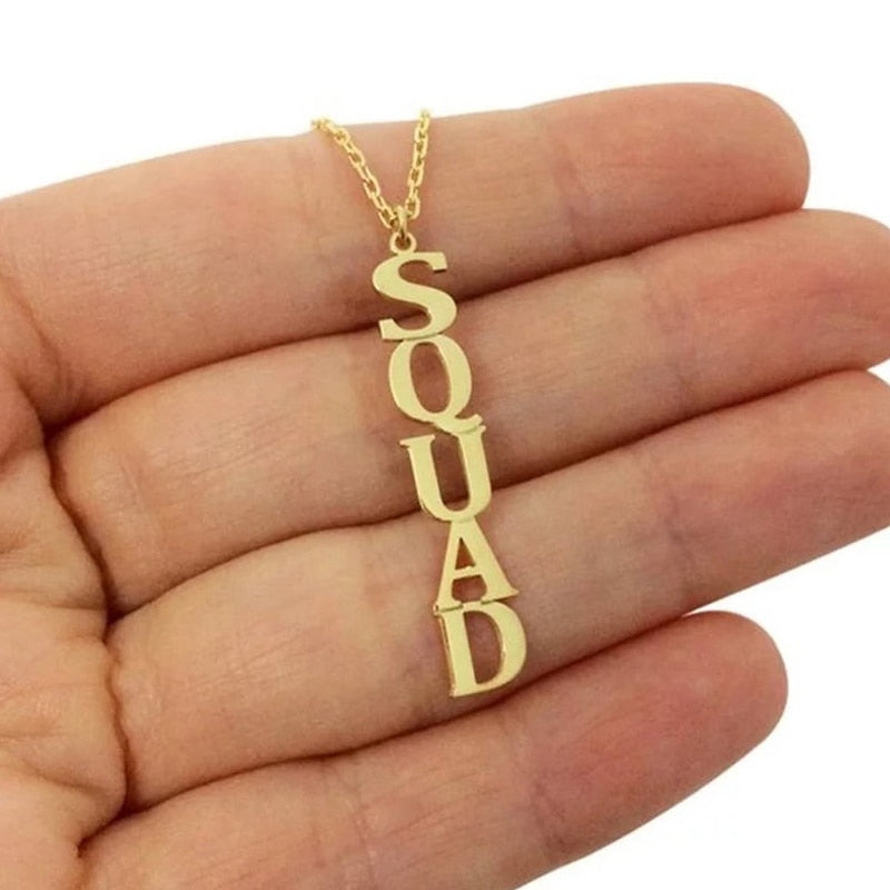 Custom Necklace Personalized Vertical Name Necklaces For Women Men Gold Chain Choker Necklace Collier Mujer Bridesmaid Gift BFF