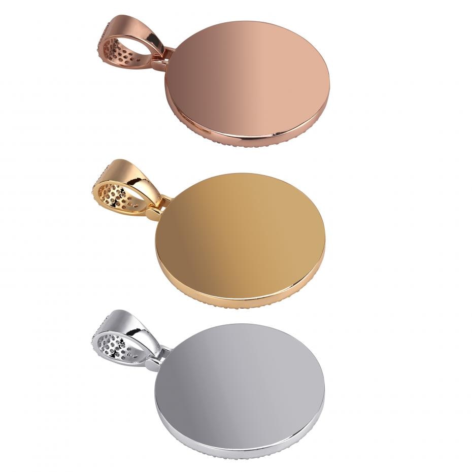 Custom Photo Memory Medallions Solid Pendant Necklace