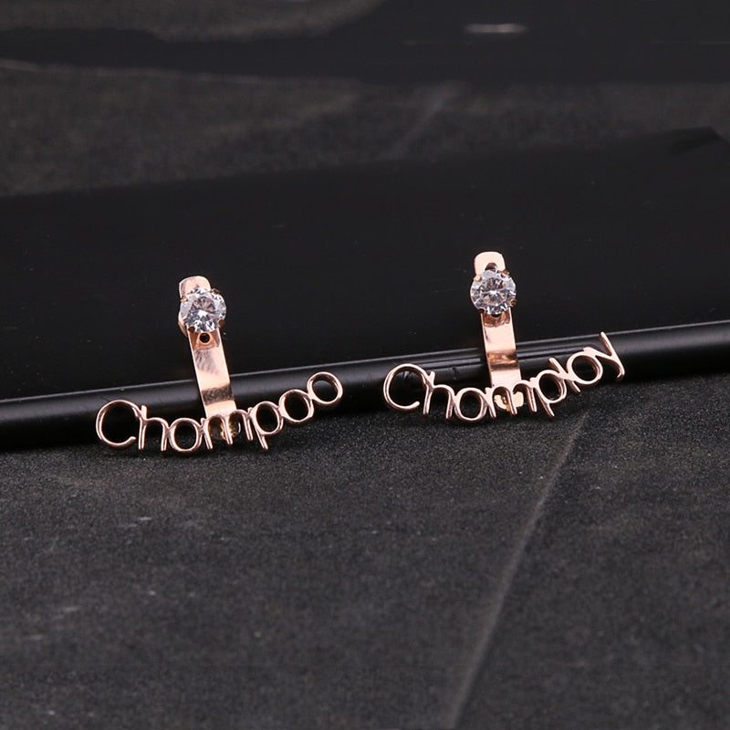 Customize This Name Curved Scalloped Earrings For Women