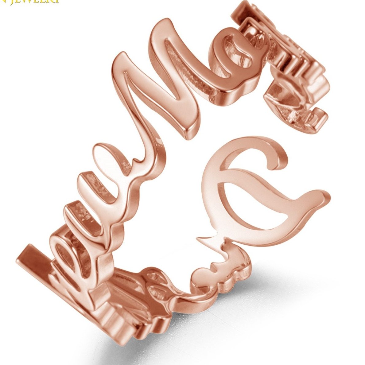 Customize This Dainty Name Ring Never Fade