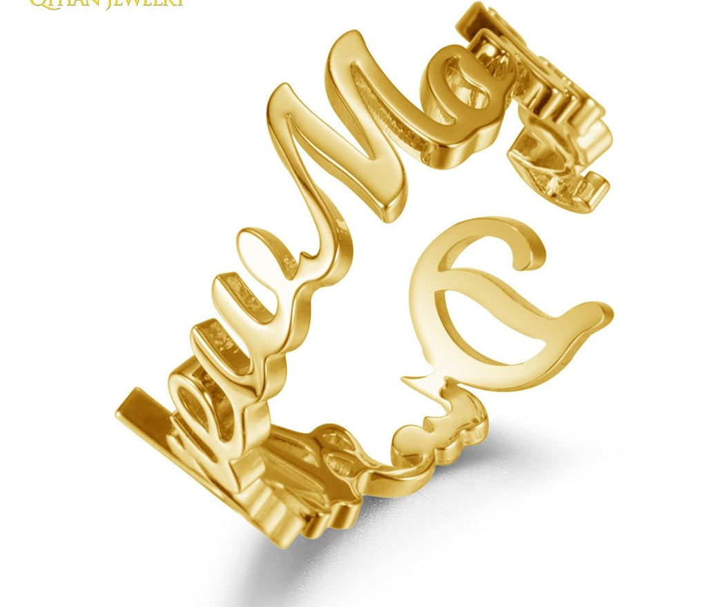 Customize This Dainty Name Ring Never Fade