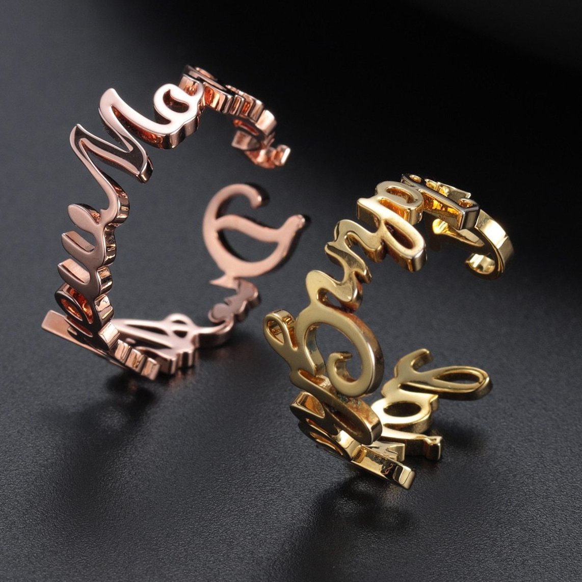 Customize This Dainty Name Ring Never Fade