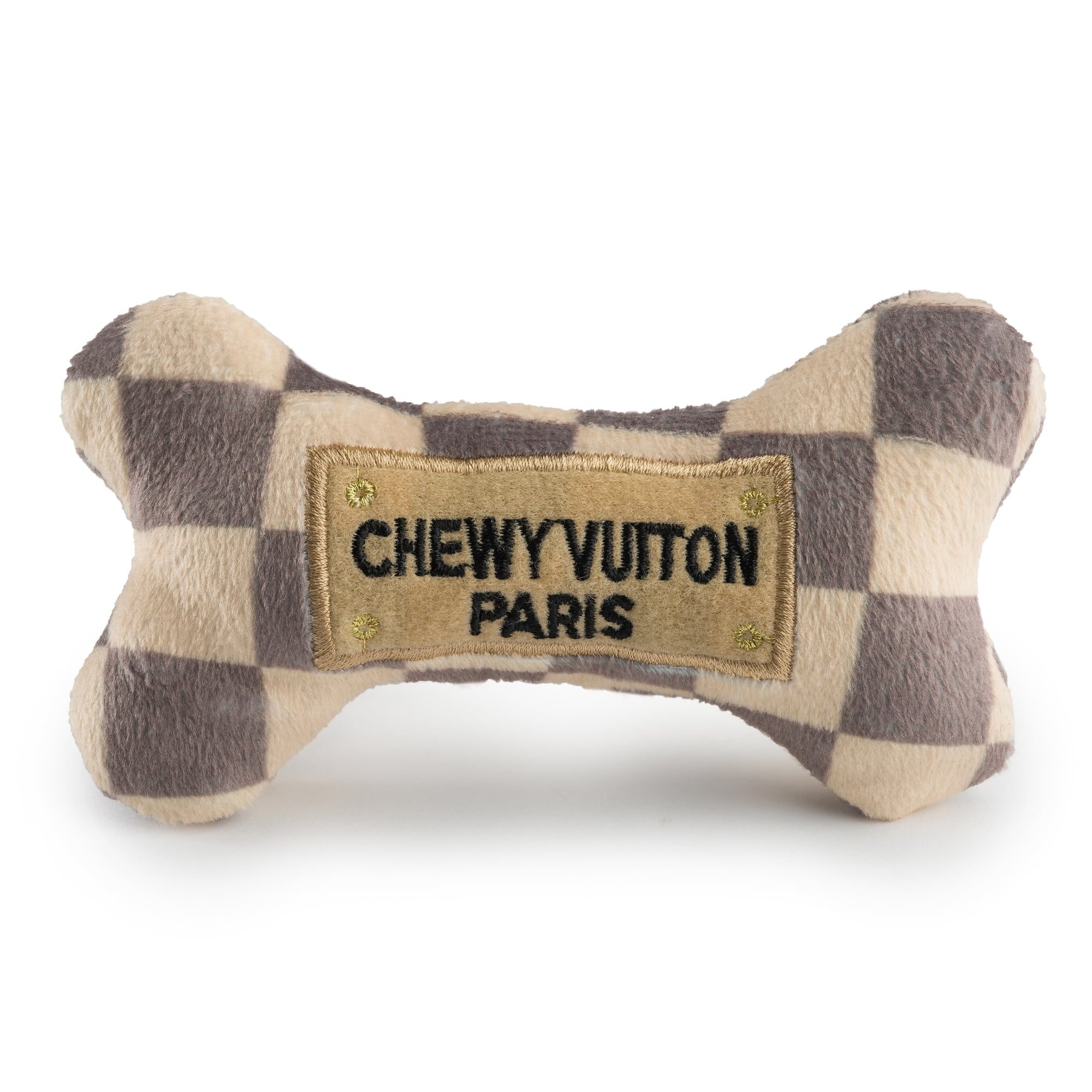 Haute Diggity Dog Chewy Vuiton Checker Collection – Soft Plush Desig