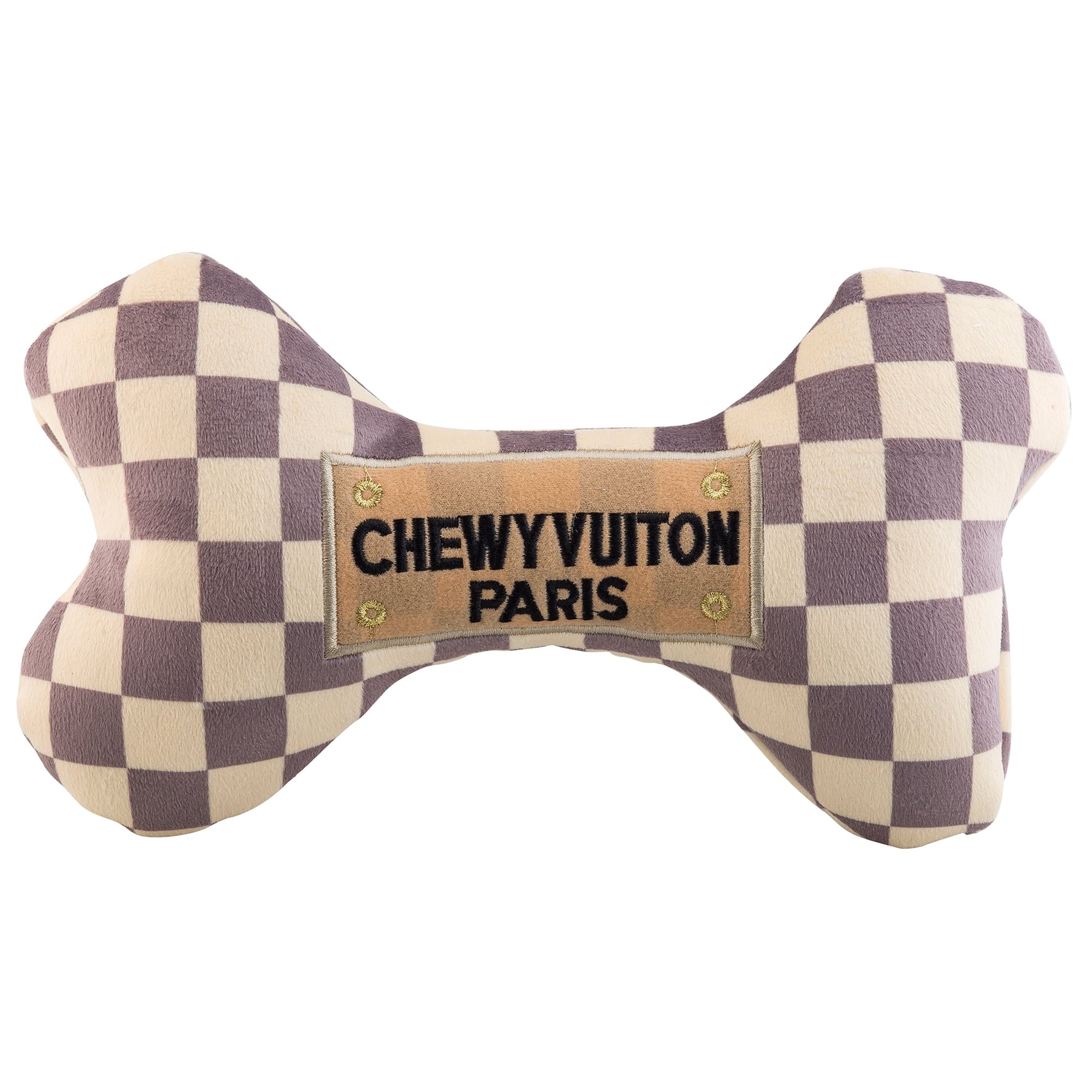 Haute Diggity Dog Chewy Vuiton Checker Collection – Soft Plush Desig