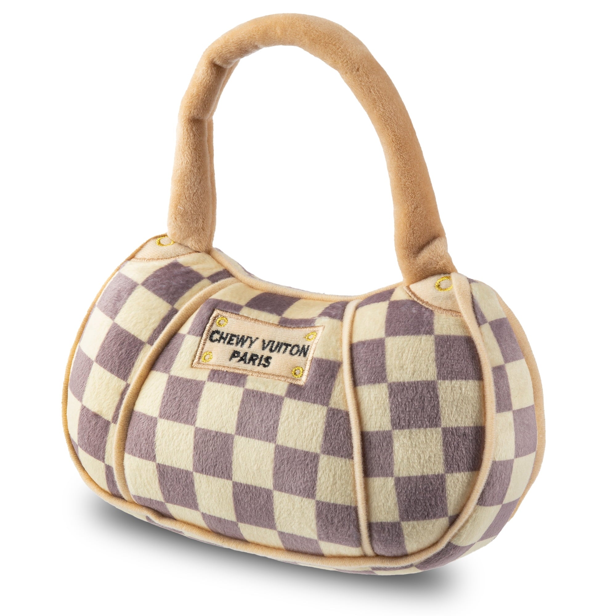 Haute Diggity Dog Chewy Vuiton Checker Collection – Soft Plush Desig