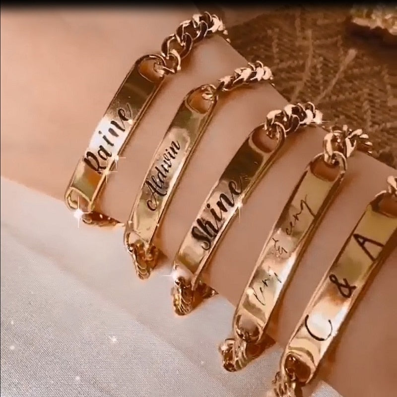 Customize This Chain Bangle Bracelet