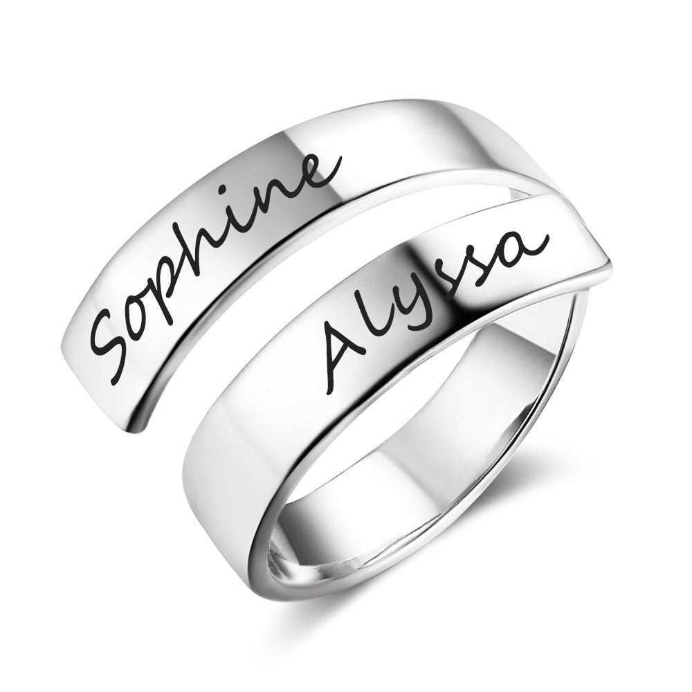 Customize This Engraved Name Adjustable Rings