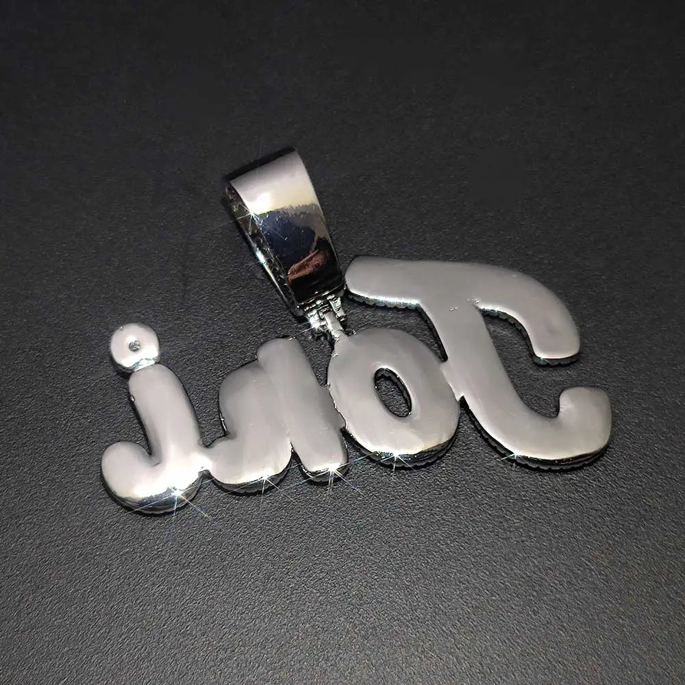 Iced Out Name Pendent