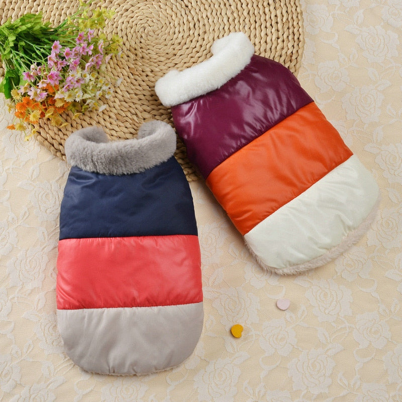 Dog Color Block PU Vest