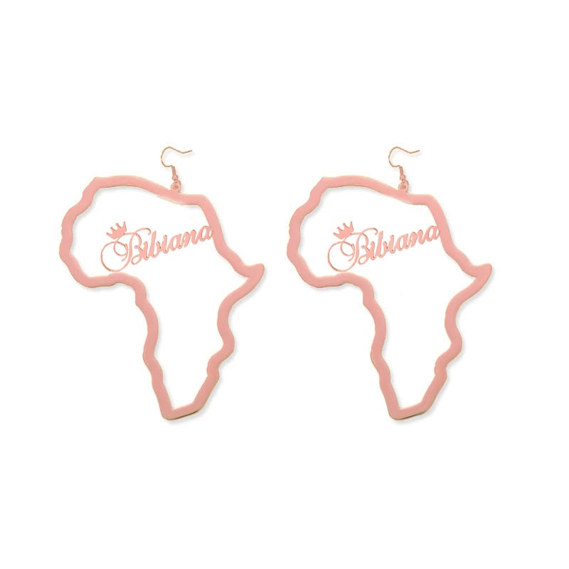 Customize This Motherland Map With Your Name Earrings