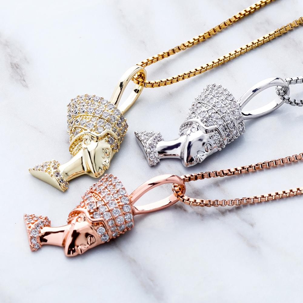 Customize This 925 Sterling Silver Egyptian Pharoah Iced Pendant