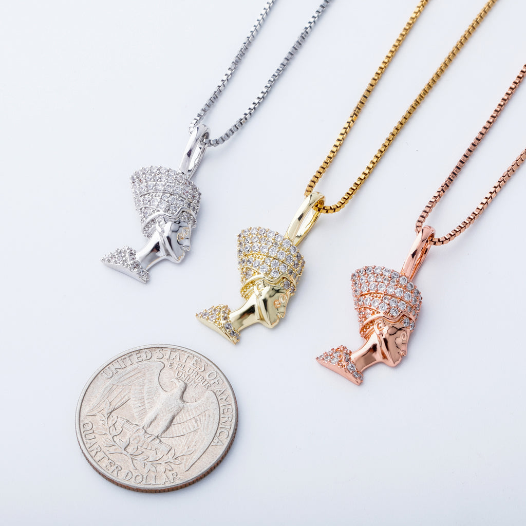 Customize This 925 Sterling Silver Egyptian Pharoah Iced Pendant