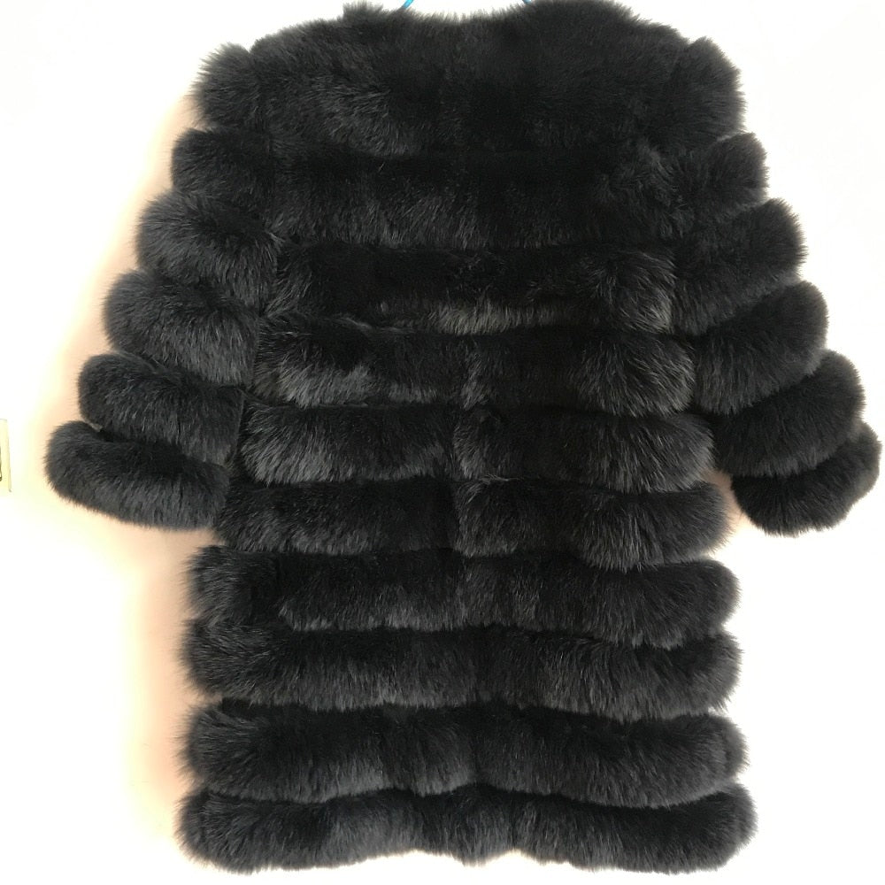 Natural Real Fox  Fur Outerwear Women