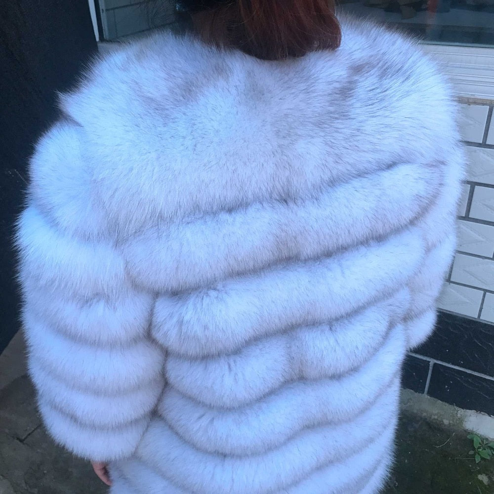 Natural Real Fox  Fur Outerwear Women