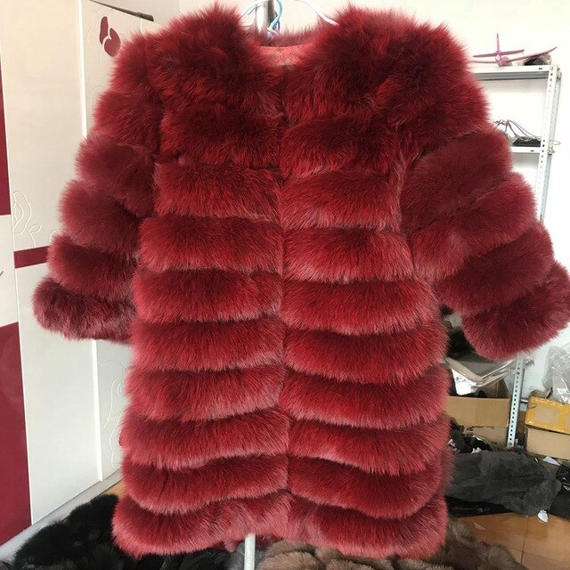 Natural Real Fox  Fur Outerwear Women