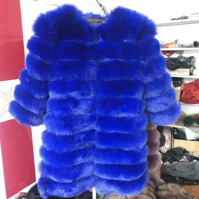 Natural Real Fox  Fur Outerwear Women