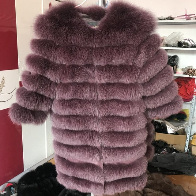 Natural Real Fox  Fur Outerwear Women