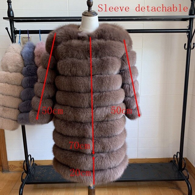 Natural Real Fox  Fur Outerwear Women
