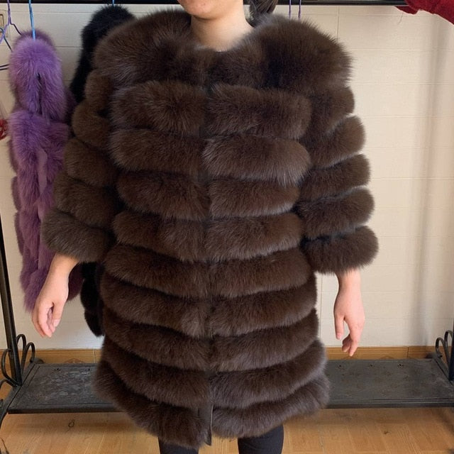 Natural Real Fox  Fur Outerwear Women