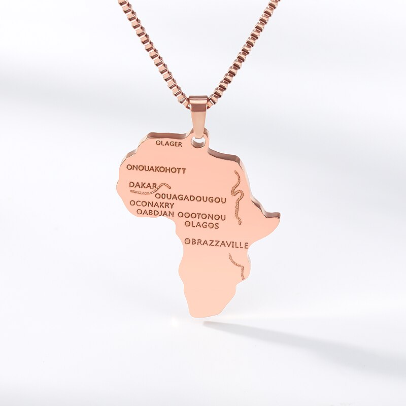 Customize This Africa Map Necklace Pendant