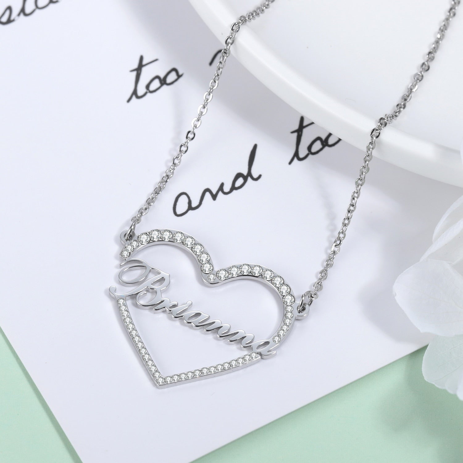 Customize This Personalized Heart Name Necklace