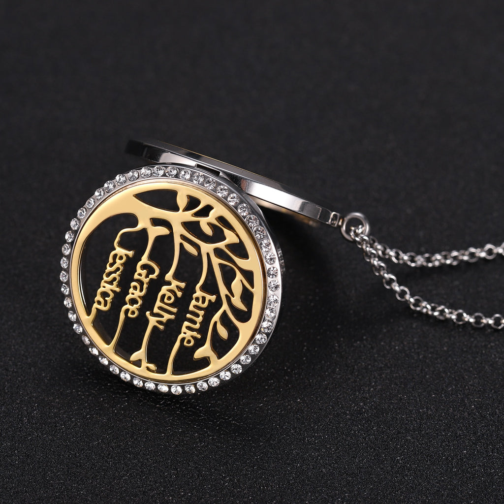 Customize This Family Tree Of Life Aroma Necklace