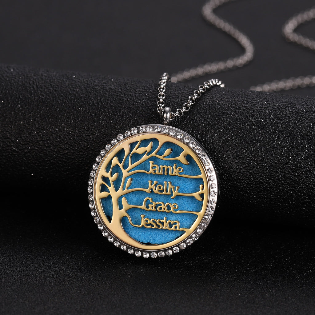 Customize This Family Tree Of Life Aroma Necklace