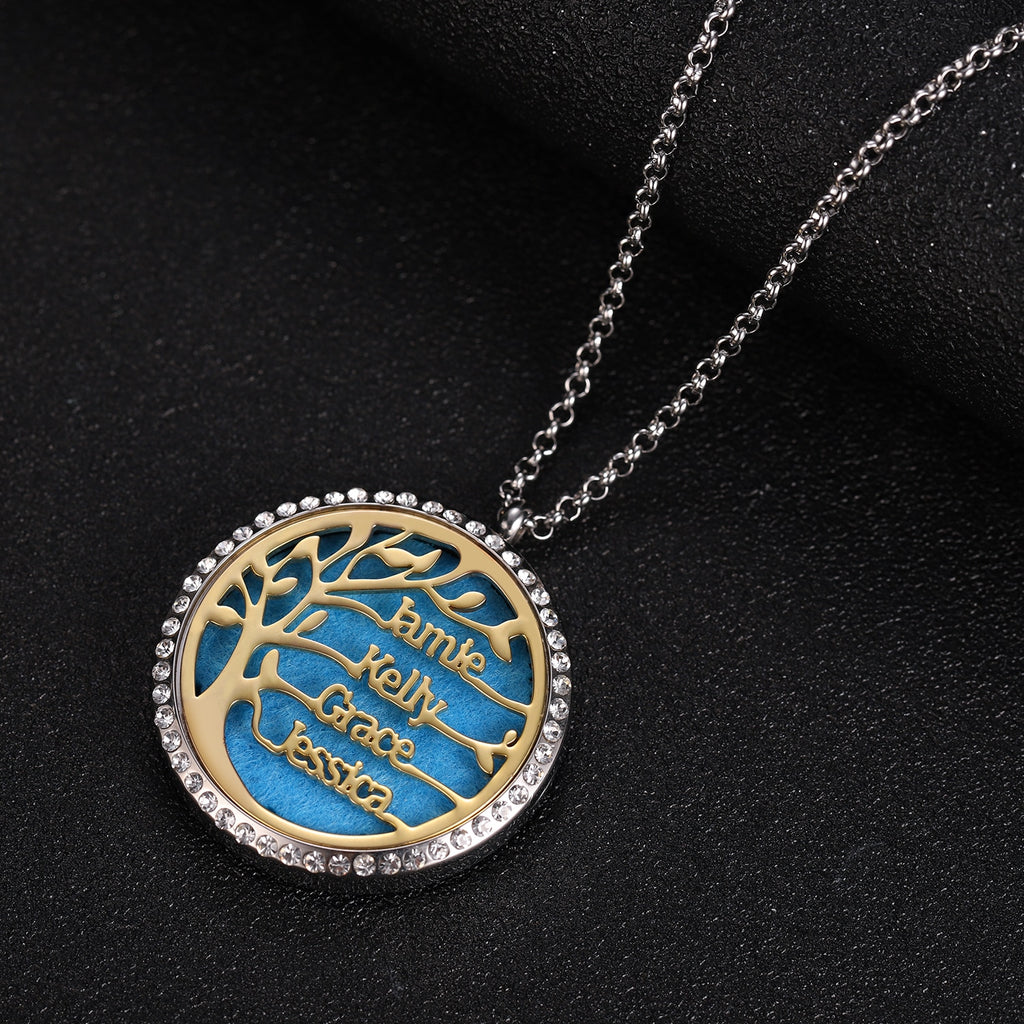 Customize This Family Tree Of Life Aroma Necklace