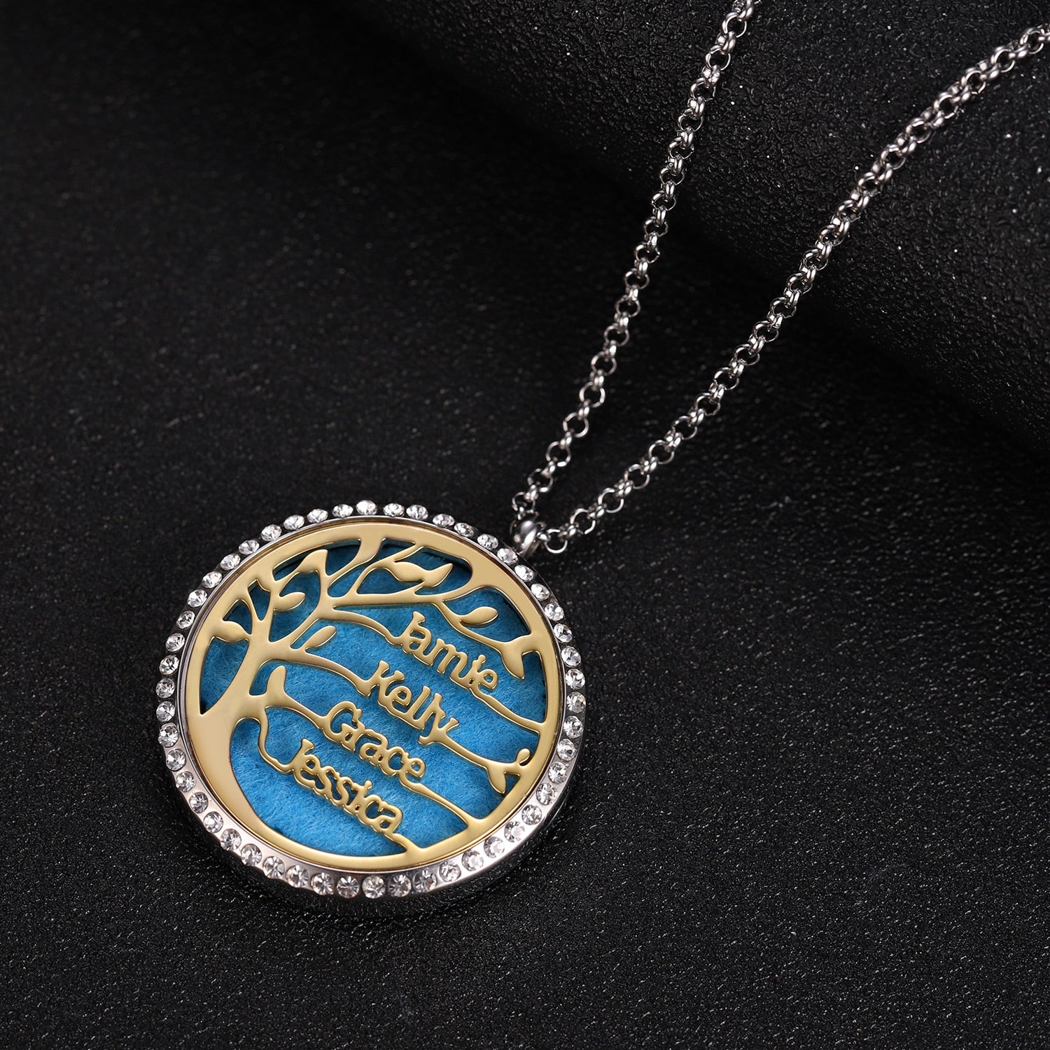 Customize This Family Tree Of Life Aroma Necklace