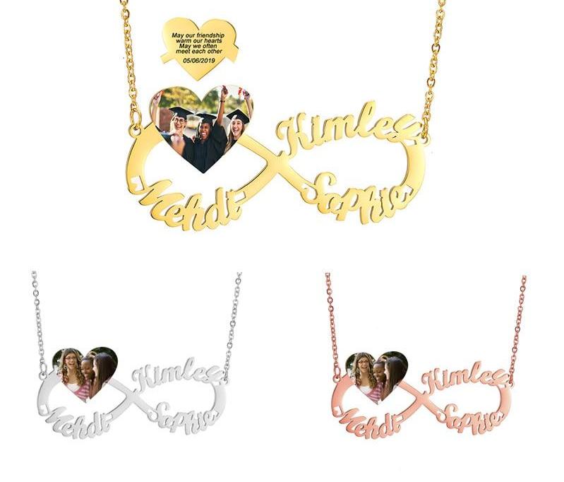 Customize This Infinity Heart Photo Necklace