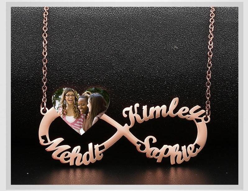 Customize This Infinity Heart Photo Necklace
