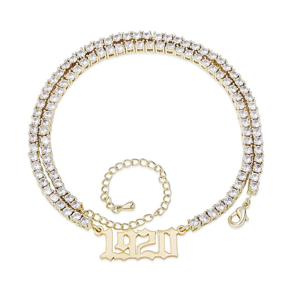 Customize This Name Necklace Stainlesss Steel Tennis Chain