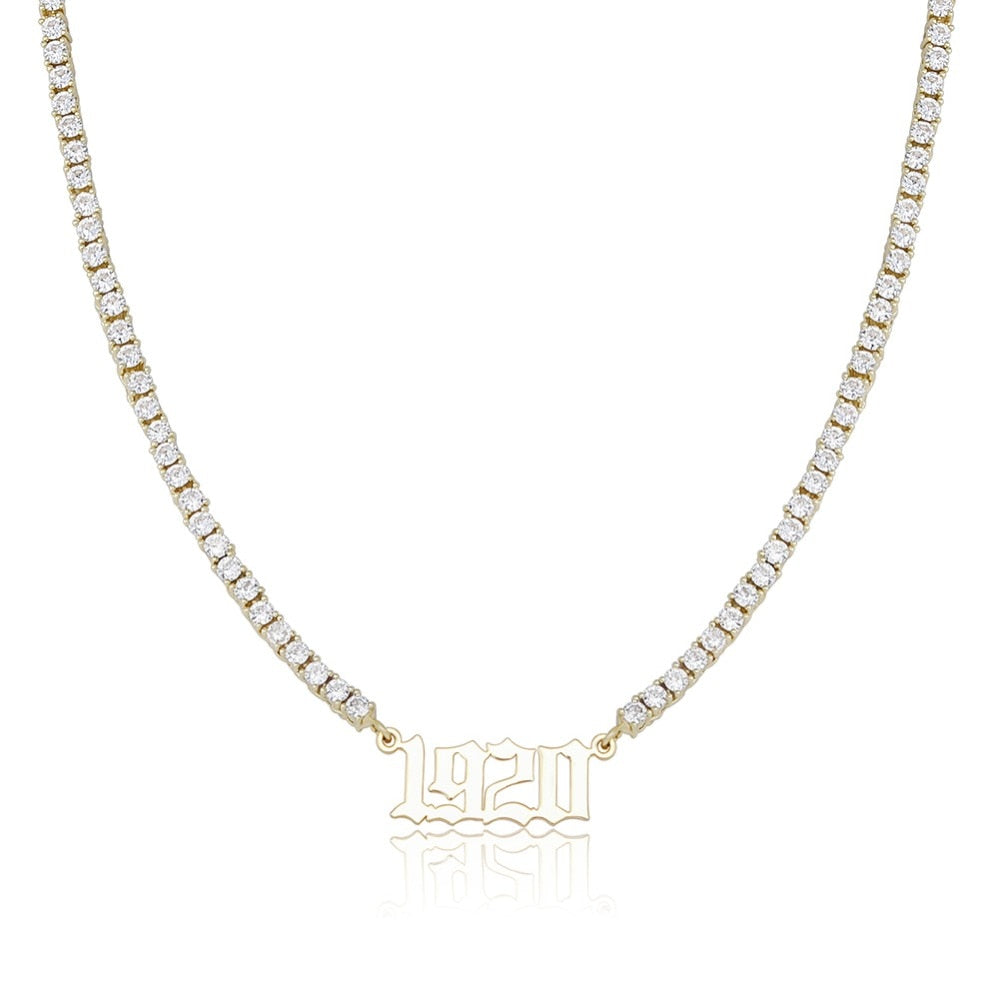 Customize This Name Necklace Stainlesss Steel Tennis Chain