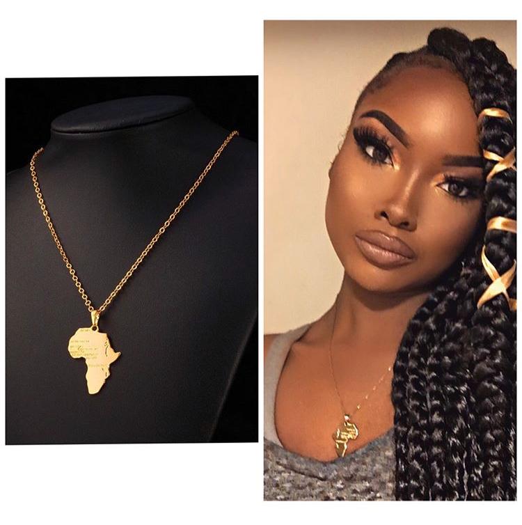 Customize This Africa Map Necklace Pendant